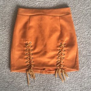 Copper Tied Up Skirt